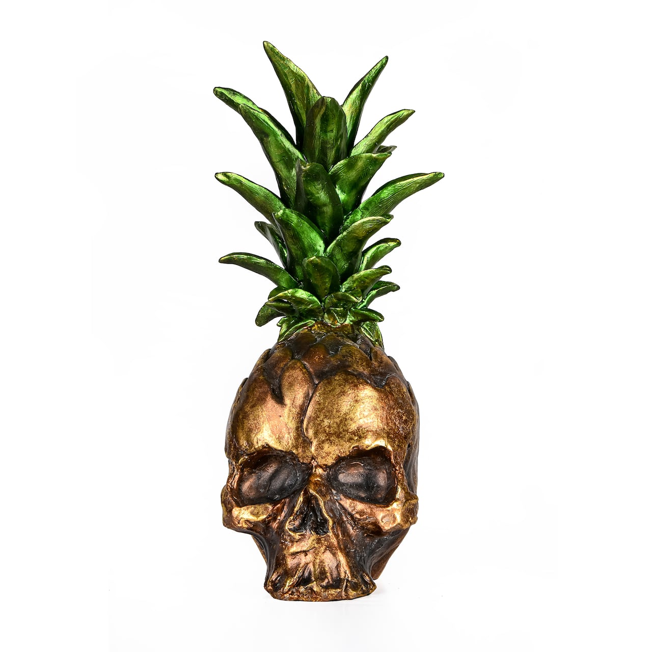 14" Pineapple Skull Halloween Decoration